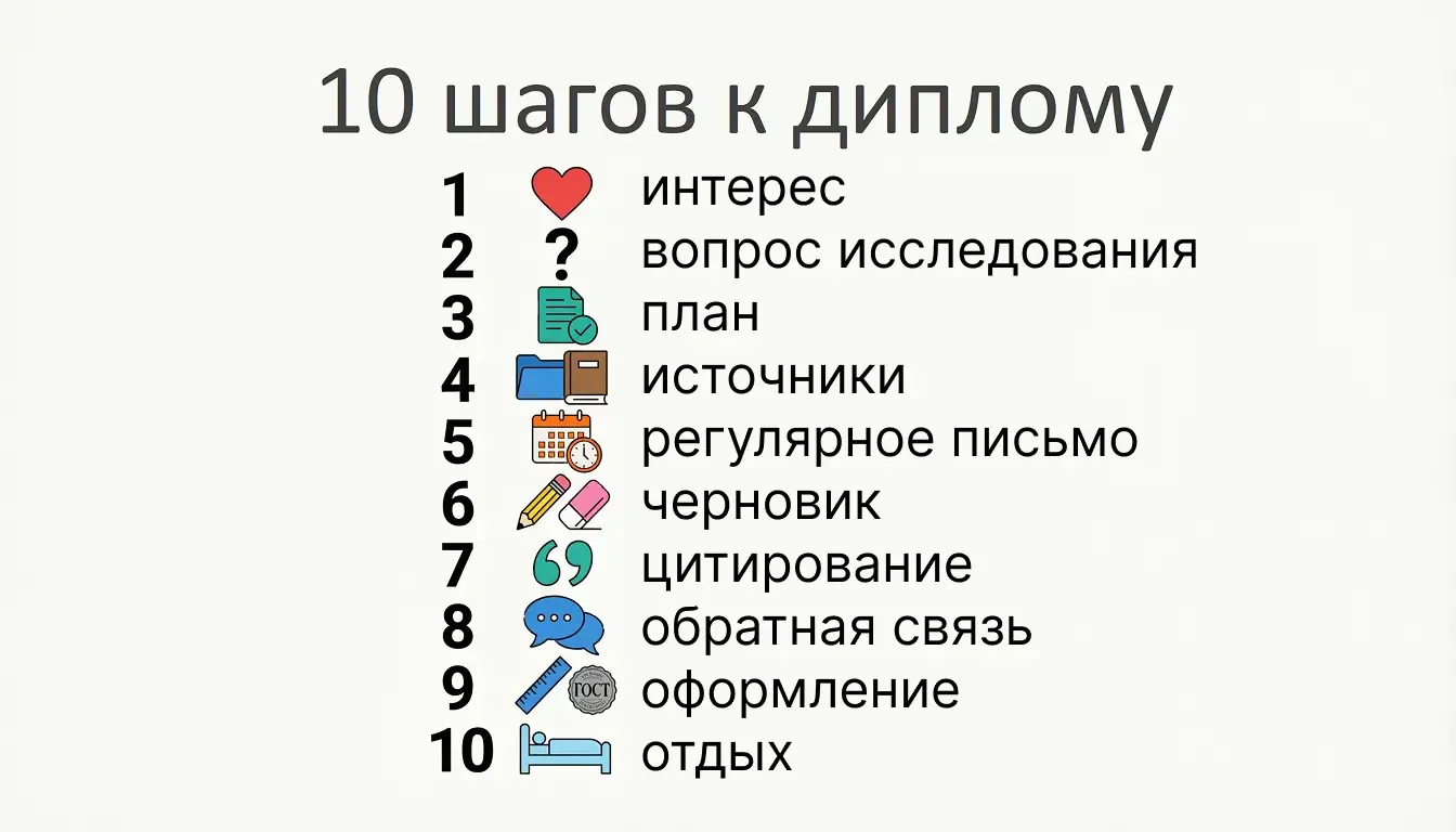 10 шагов к диплому: как его написать