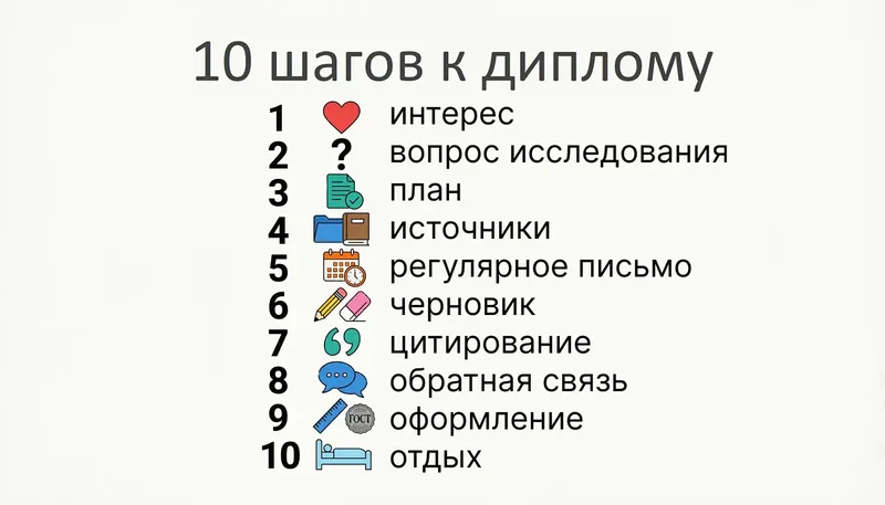 10 шагов к диплому: как его написать